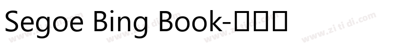 Segoe Bing Book字体转换